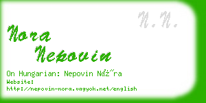 nora nepovin business card